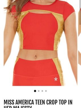 Rebel Wear Red & Gold Performance Crop Top